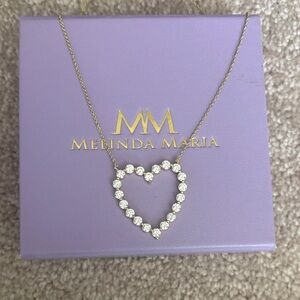 Melinda Maria She’s an Icon CZ Heart shaped necklace New w Box: perfect gift!